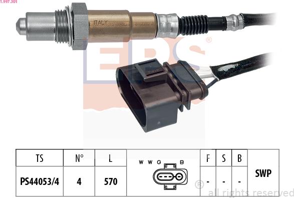 EPS 1.997.301 - Sonda lambda www.autoricambi360.it