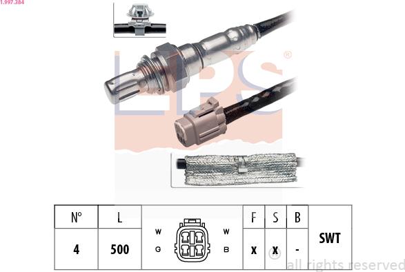 EPS 1.997.384 - Sonda lambda www.autoricambi360.it