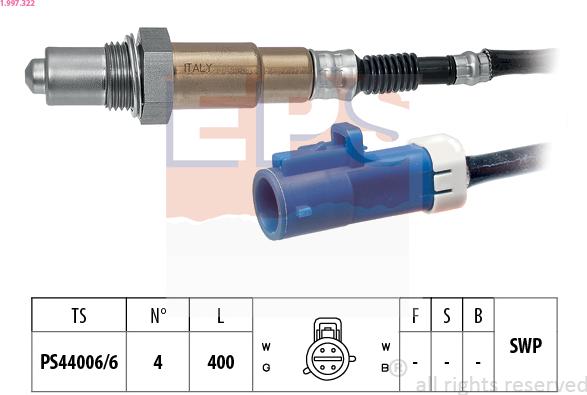 EPS 1.997.322 - Sonda lambda www.autoricambi360.it
