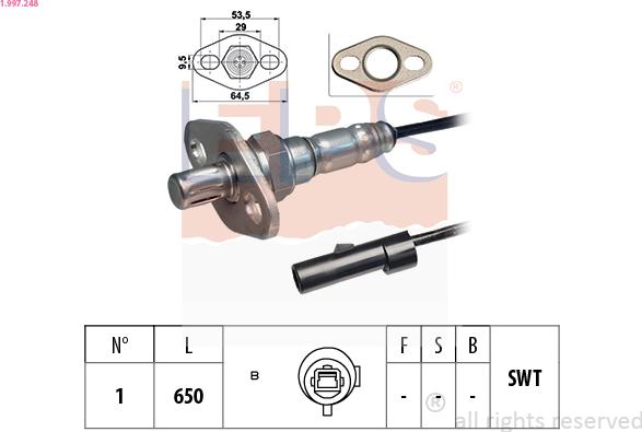 EPS 1.997.248 - Sonda lambda www.autoricambi360.it