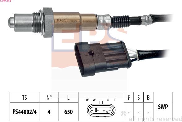 EPS 1.997.214 - Sonda lambda www.autoricambi360.it