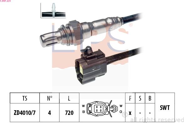 EPS 1.997.231 - Sonda lambda www.autoricambi360.it