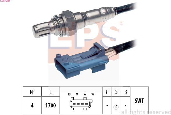 EPS 1.997.224 - Sonda lambda www.autoricambi360.it