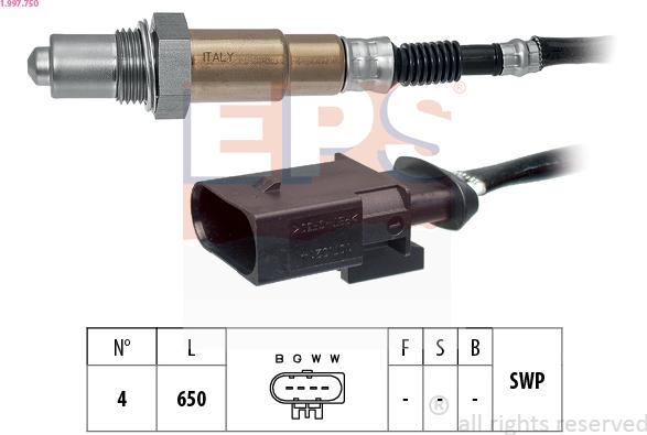 EPS 1.997.750 - Sonda lambda www.autoricambi360.it