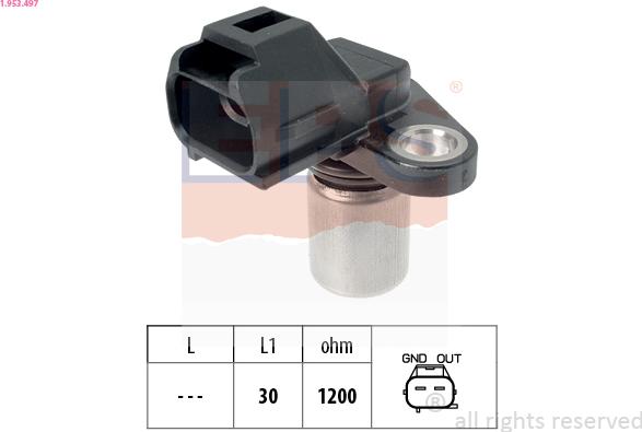 EPS 1.953.497 - Sensore, Posizione albero a camme www.autoricambi360.it