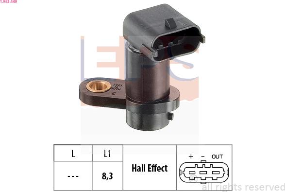 EPS 1.953.449 - Sensore, Posizione albero a camme www.autoricambi360.it