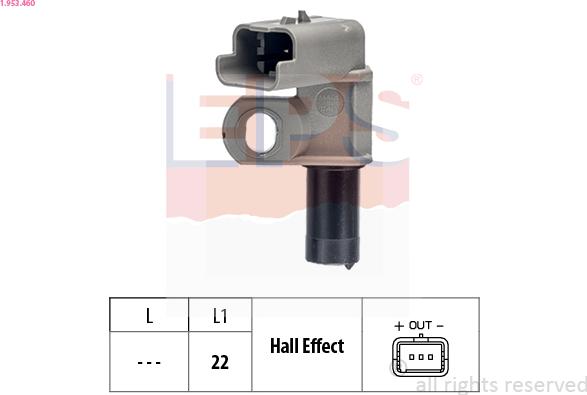 EPS 1.953.460 - Sensore, Posizione albero a camme www.autoricambi360.it