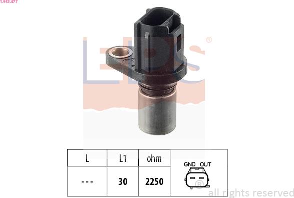 EPS 1.953.477 - Sensore, Posizione albero a camme www.autoricambi360.it