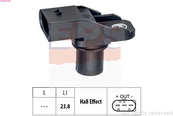 EPS 1.953.518 - Sensore, Posizione albero a camme www.autoricambi360.it
