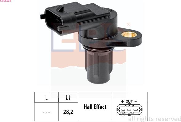 EPS 1.953.573 - Sensore, Posizione albero a camme www.autoricambi360.it