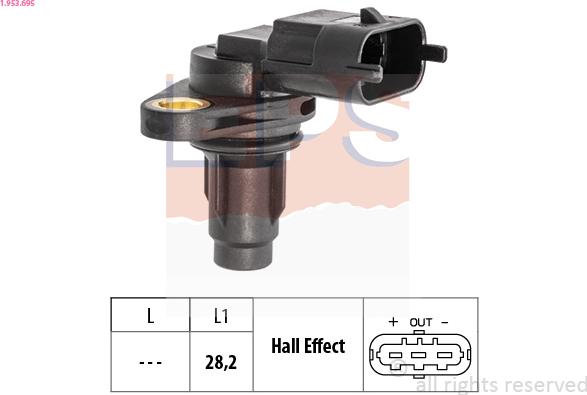 EPS 1.953.695 - Sensore, Posizione albero a camme www.autoricambi360.it