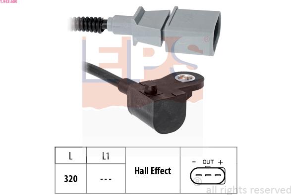 EPS 1.953.605 - Sensore, Posizione albero a camme www.autoricambi360.it