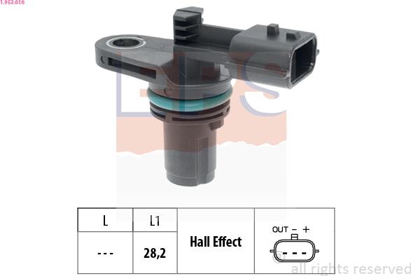 EPS 1.953.616 - Sensore, Posizione albero a camme www.autoricambi360.it