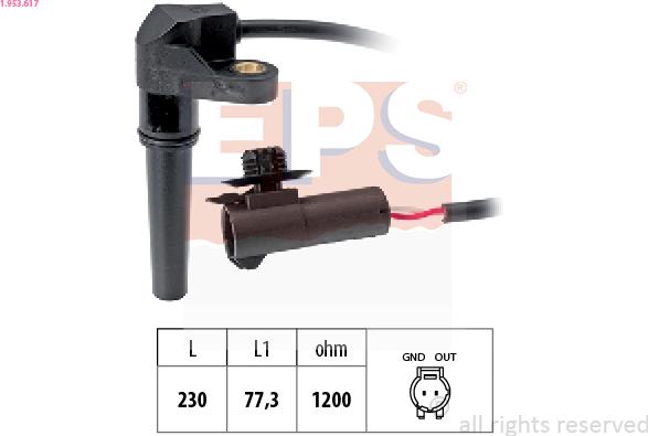 EPS 1.953.617 - Sensore n° giri, Cambio automatico www.autoricambi360.it