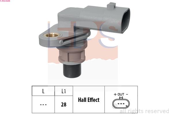 EPS 1.953.626 - Sensore, Posizione albero a camme www.autoricambi360.it