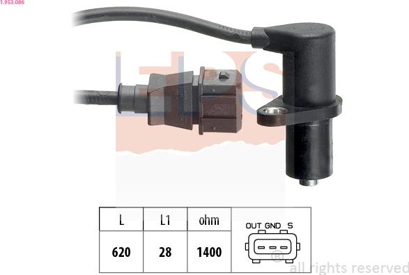 EPS 1.953.086 - Sensore, Posizione albero a camme www.autoricambi360.it