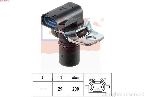EPS 1.953.104 - Sensore n° giri, Cambio automatico www.autoricambi360.it