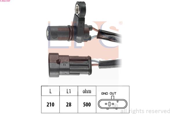 EPS 1.953.107 - Sensore n° giri, Cambio automatico www.autoricambi360.it