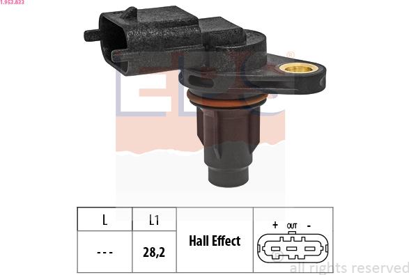 EPS 1.953.833 - Sensore, Posizione albero a camme www.autoricambi360.it