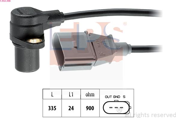 EPS 1.953.398 - Generatore di impulsi, Albero a gomiti www.autoricambi360.it
