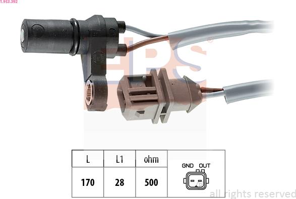 EPS 1.953.392 - Sensore n° giri, Cambio automatico www.autoricambi360.it