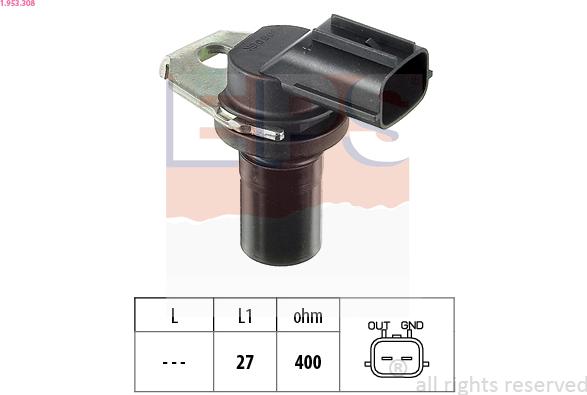 EPS 1.953.308 - Sensore n° giri, Cambio automatico www.autoricambi360.it