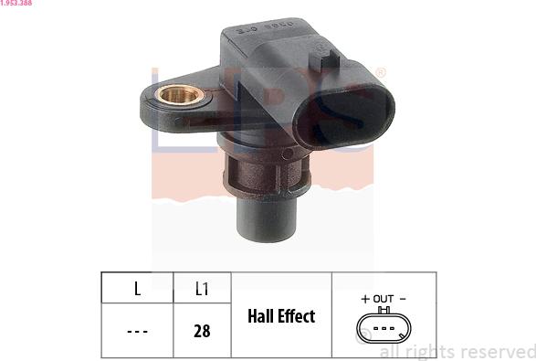 EPS 1.953.388 - Sensore, Posizione albero a camme www.autoricambi360.it