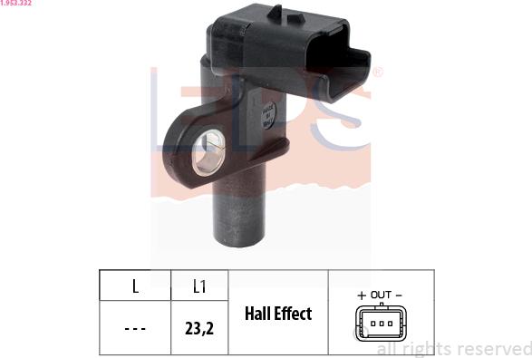 EPS 1.953.332 - Sensore, Posizione albero a camme www.autoricambi360.it
