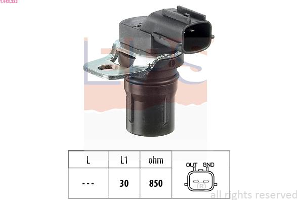 EPS 1.953.322 - Sensore n° giri, Cambio automatico www.autoricambi360.it