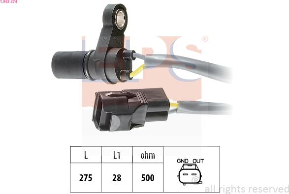 EPS 1.953.374 - Sensore n° giri, Cambio automatico www.autoricambi360.it
