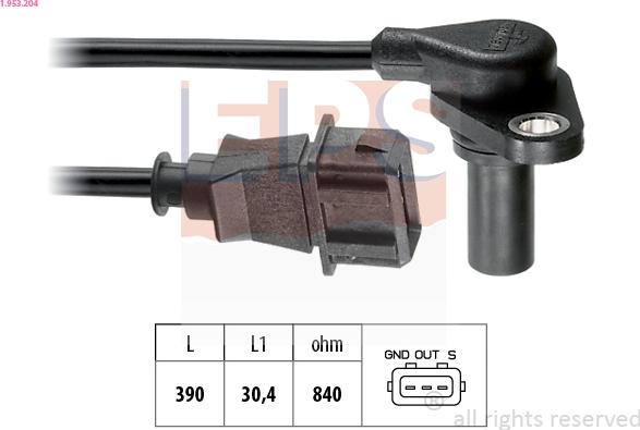 EPS 1.953.204 - Sensore n° giri, Cambio automatico www.autoricambi360.it