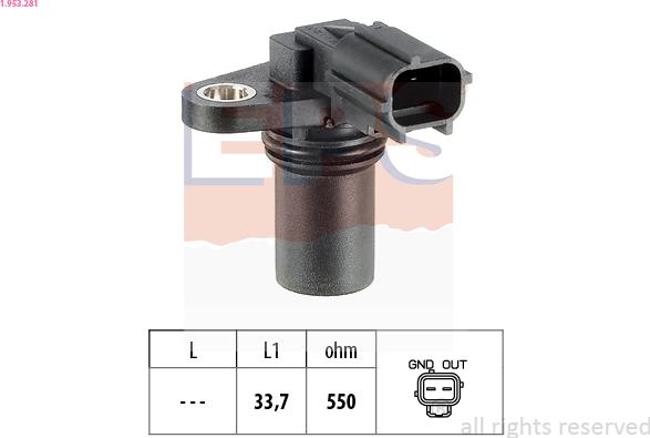 EPS 1.953.281 - Sensore, Posizione albero a camme www.autoricambi360.it