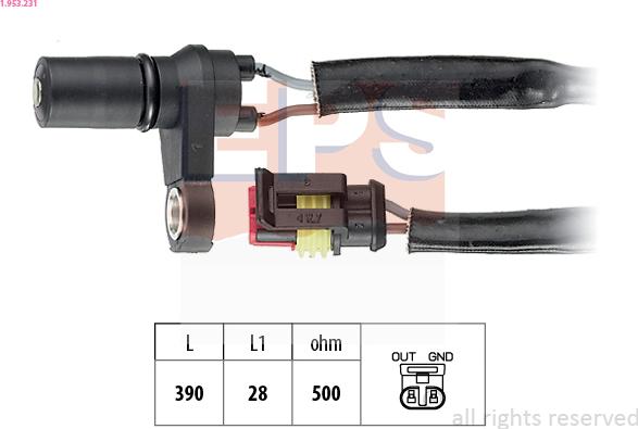 EPS 1.953.231 - Sensore n° giri, Cambio automatico www.autoricambi360.it