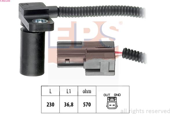 EPS 1.953.233 - Sensore n° giri, Cambio automatico www.autoricambi360.it