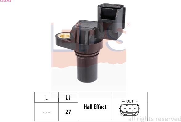 EPS 1.953.754 - Sensore n° giri, Cambio automatico www.autoricambi360.it