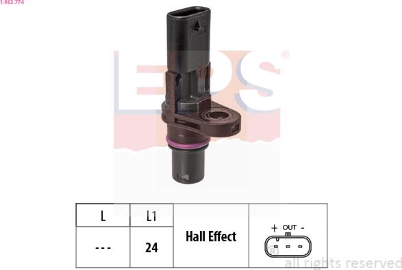 EPS 1.953.774 - Sensore, Posizione albero a camme www.autoricambi360.it