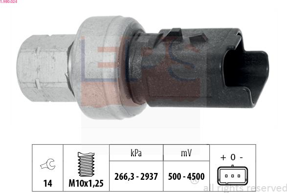 EPS 1.980.024 - Interruttore a pressione, Climatizzatore www.autoricambi360.it