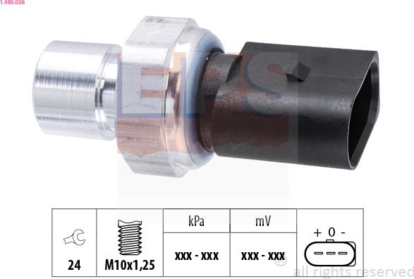 EPS 1.980.026 - Interruttore a pressione, Climatizzatore www.autoricambi360.it