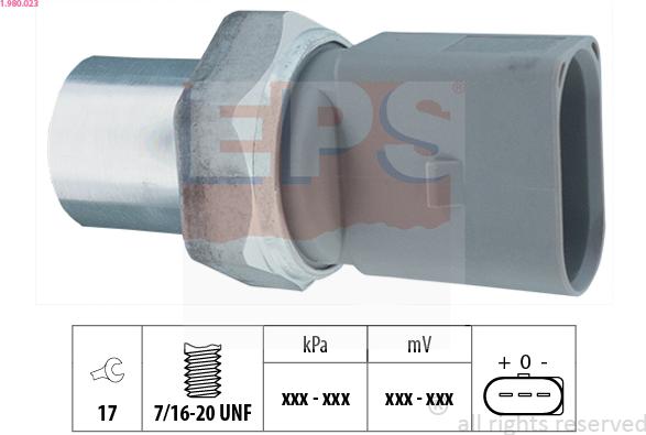 EPS 1.980.023 - Interruttore a pressione, Climatizzatore www.autoricambi360.it