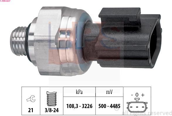 EPS 1.980.027 - Interruttore a pressione, Climatizzatore www.autoricambi360.it