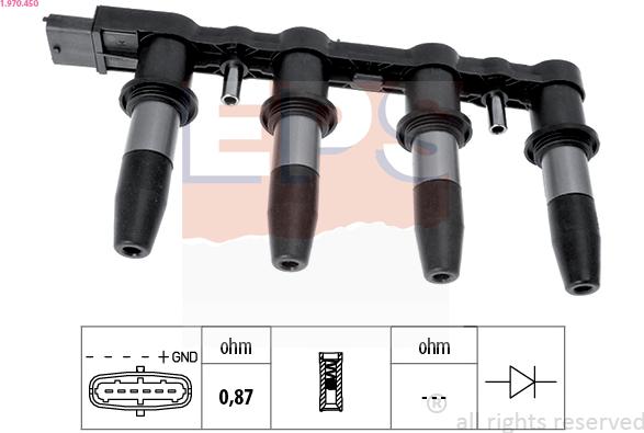 EPS 1.970.450 - Bobina d'accensione www.autoricambi360.it