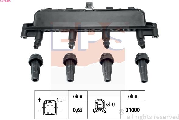 EPS 1.970.405 - Bobina d'accensione www.autoricambi360.it