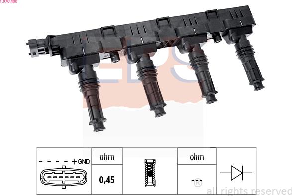 EPS 1.970.400 - Bobina d'accensione www.autoricambi360.it