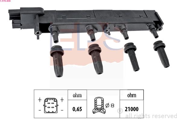EPS 1.970.408 - Bobina d'accensione www.autoricambi360.it