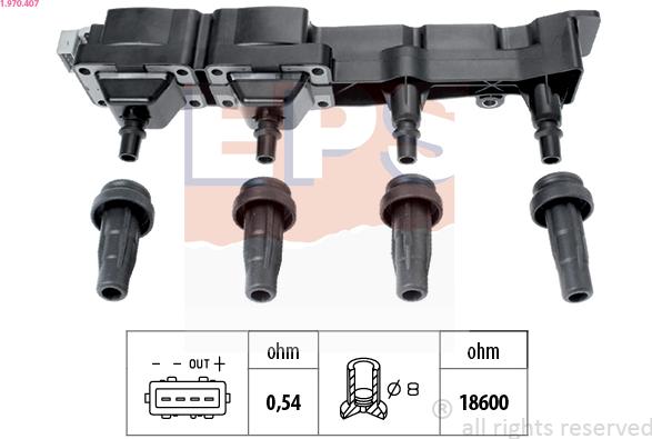 EPS 1.970.407 - Bobina d'accensione www.autoricambi360.it