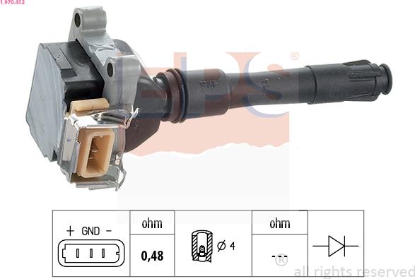 EPS 1.970.412 - Bobina d'accensione www.autoricambi360.it