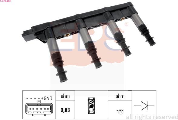 EPS 1.970.483 - Bobina d'accensione www.autoricambi360.it