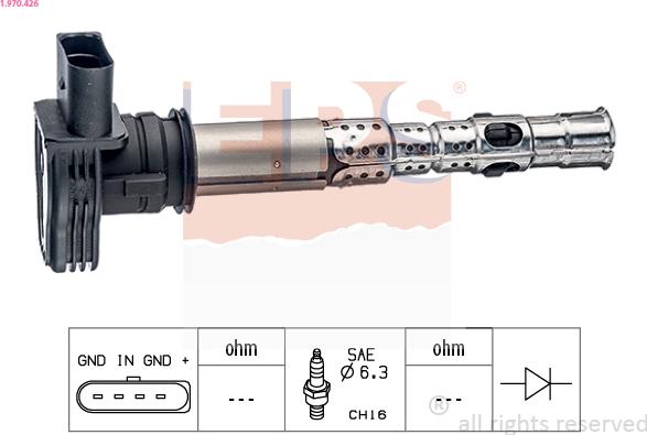 EPS 1.970.426 - Bobina d'accensione www.autoricambi360.it