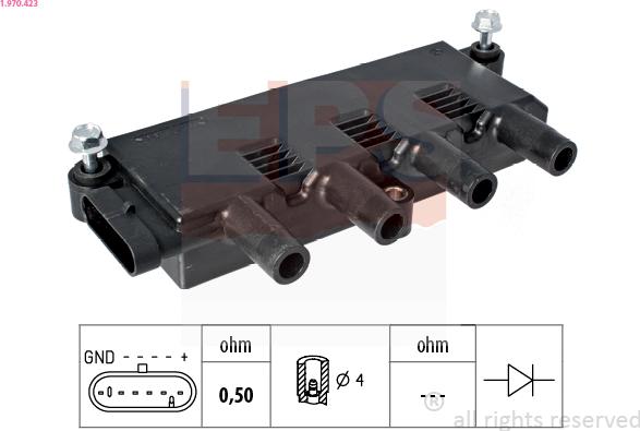 EPS 1.970.423 - Bobina d'accensione www.autoricambi360.it