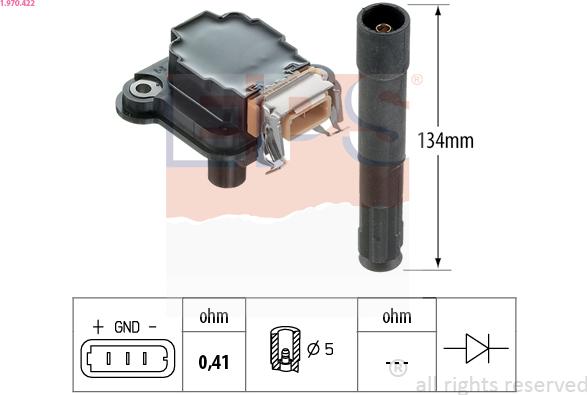 EPS 1.970.422 - Bobina d'accensione www.autoricambi360.it